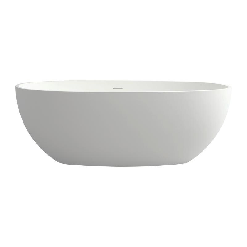 Alvana 61'' x 29.5'' Freestanding Soaking Solid Surface Bathtub