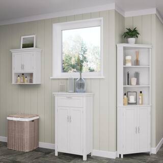 RiverRidge Home Somerset 26 in. W x 18.31 in. D x 70 in. H Two-Door Corner Cabinet in White 06-136