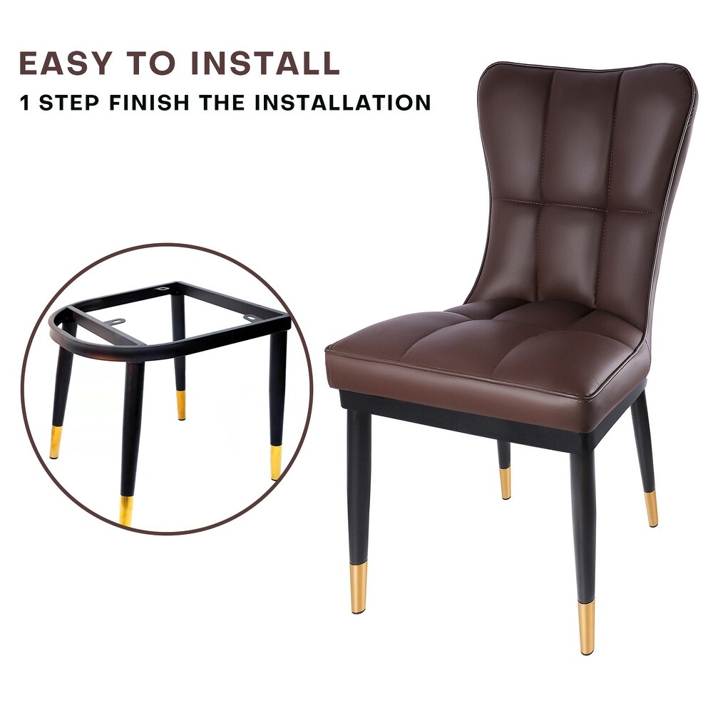 Faux Leather Upholstered Dining Chairs