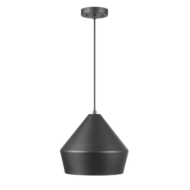 Novogratz X Globe Amara 1 light Pendant Lighting With Matte Black Shade Globe Electric