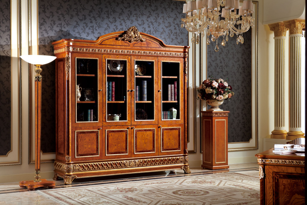 Narcissus 4 Door Bookcase   Victorian   Bookcases   by Infinity Furniture  Houzz