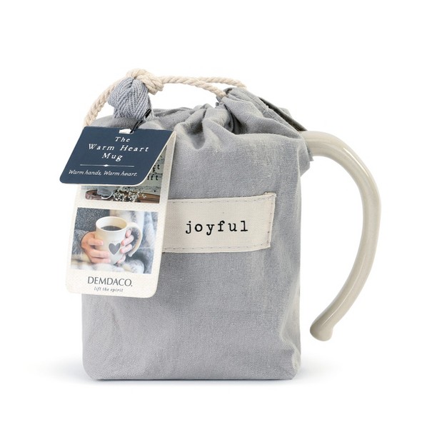 Demdaco Joyful Heart Mug 12 Ounce White