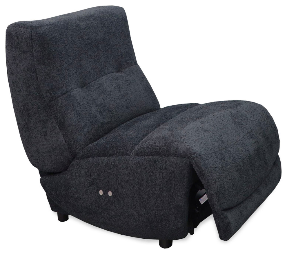 Divani Casa Basil Modern Dark Grey Fabric Small Electric Recliner Chair   Contemporary   Recliner Chairs   by Vig Furniture Inc.  Houzz