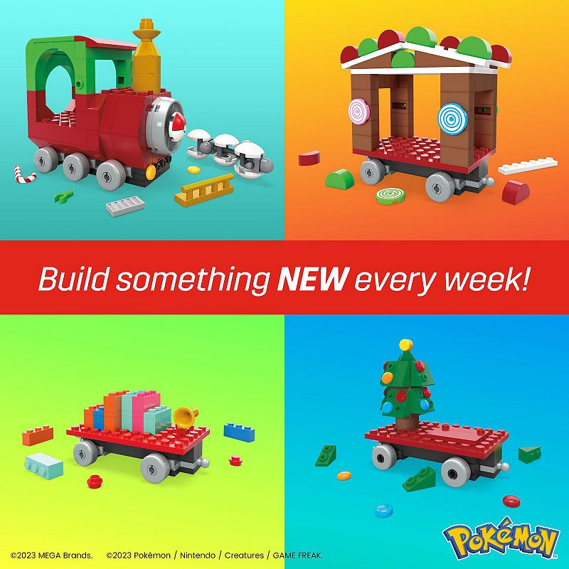 Mega Bloks Mega Pokemon Holiday Train Building Set