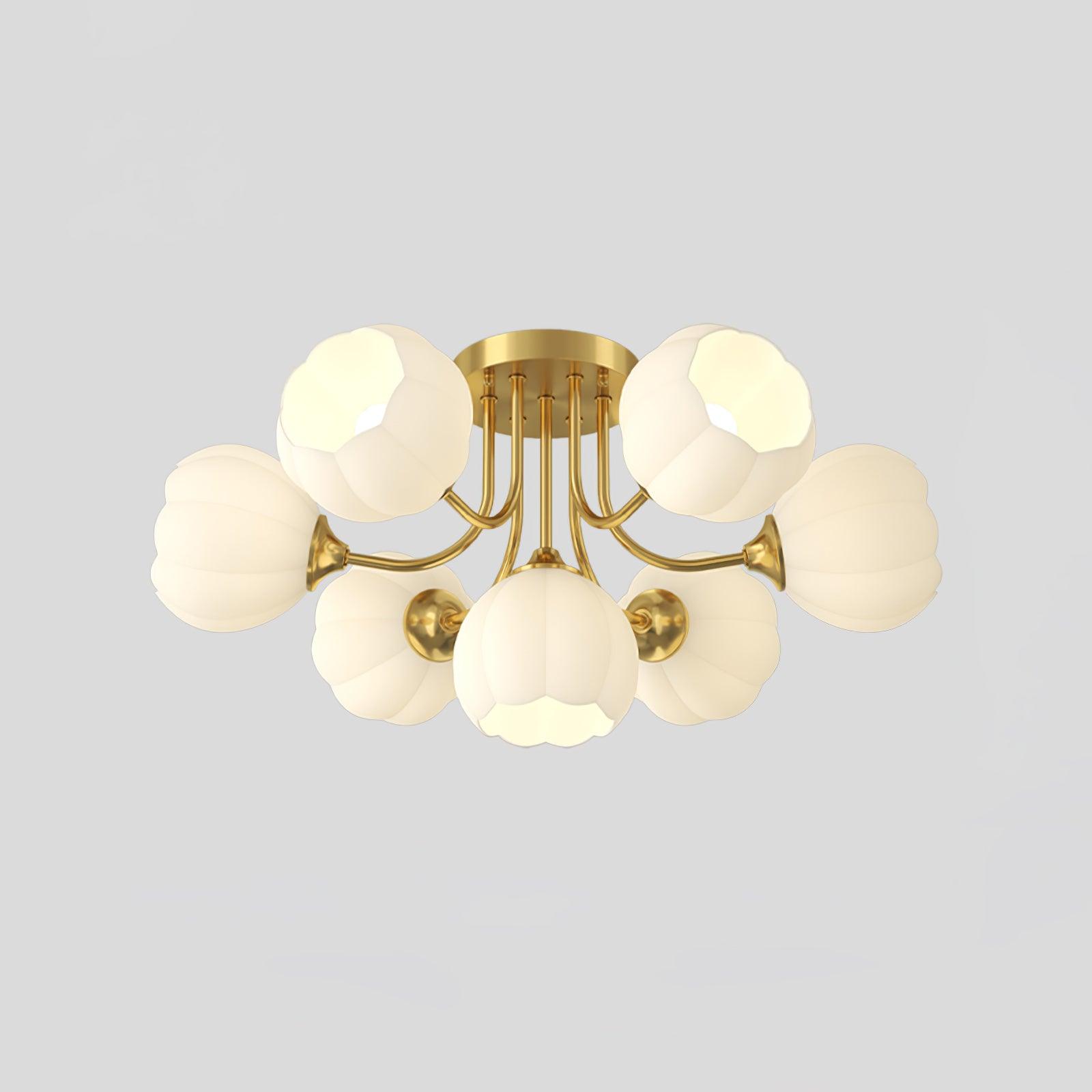 Pumpkin Brass Ceiling Lamp