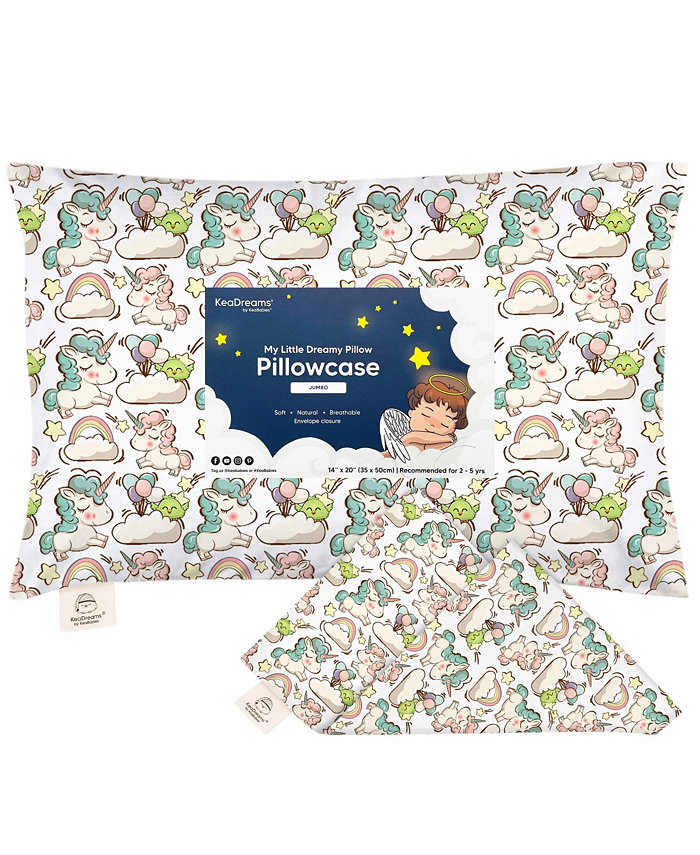 KeaBabies Toddler Pillowcase for 14X20 Pillow， Organic Toddler Pillow Case， Travel Pillow Case Cover