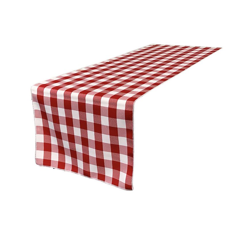 Polyester Gingham Checkered 14 By 108-inch Table Runner