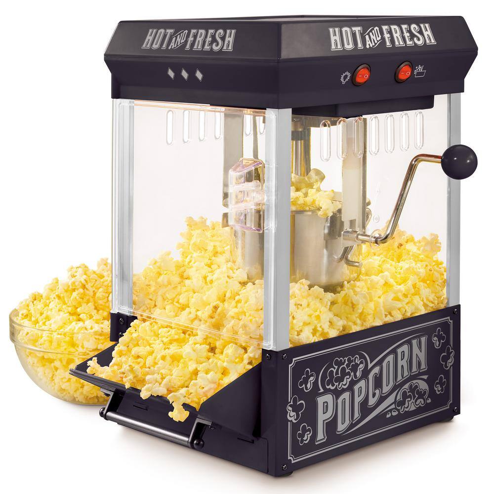 Nostalgia 390-Watts 2.5 oz. Black Kettle Popcorn Maker KPM220BK