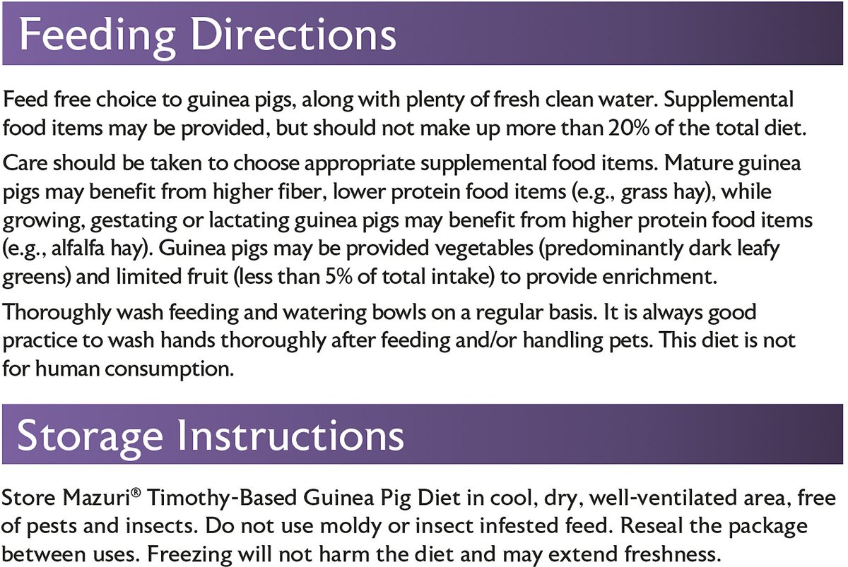 Mazuri Timothy-Based Guinea Pig Food