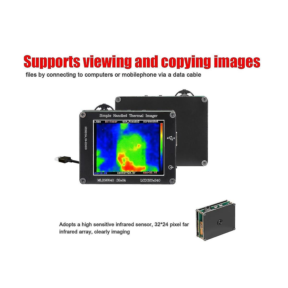 Infrared Sensor Simple Thermal Imager 2.0inch Lcd 240x320 Resolution Clear Definition Imaging Camer