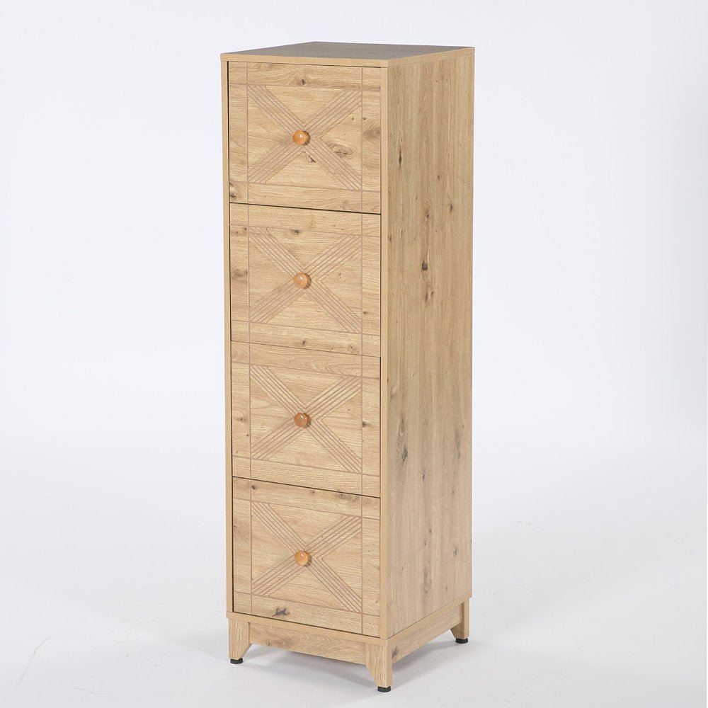 4-Drawer File Cabinet, Vertical Wood Filing Cabinet