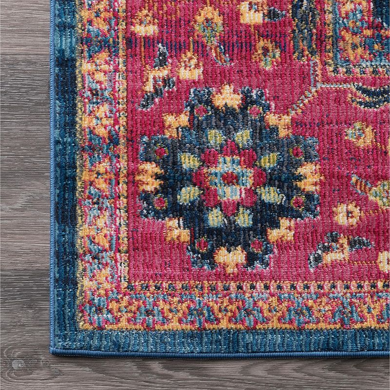 nuLOOM Classic Tinted Framed Floral Rug