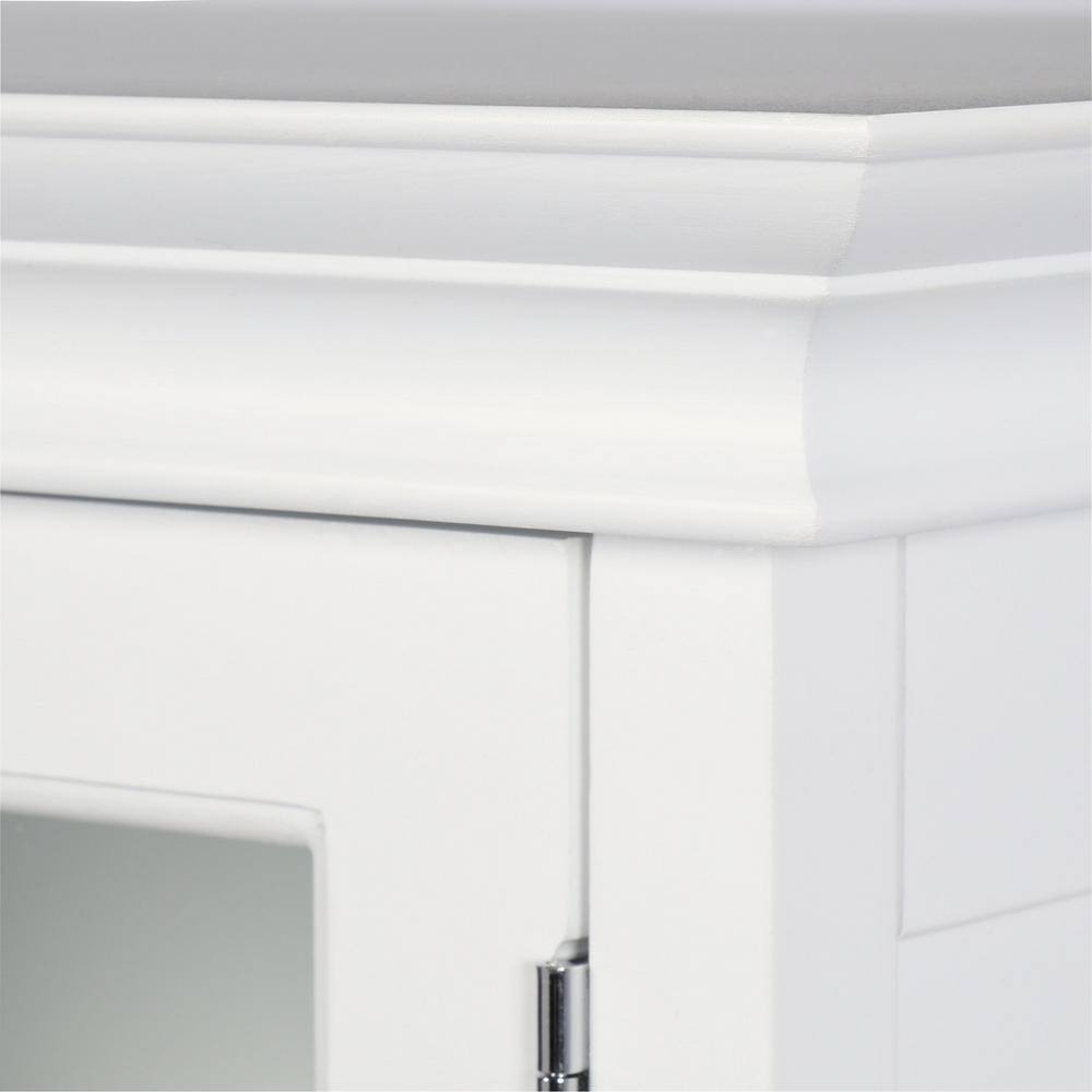 Home Decorators Collection Hampton Harbor 25 in. W x 14 in. D x 52-12 in. H Linen Cabinet with Drawer in White BF-22673-WH