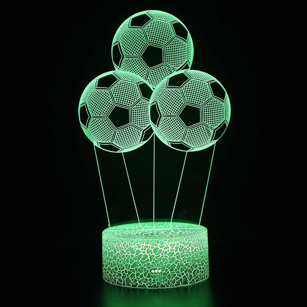 Football Illusion Lamp 3d Night Light With 16 Color Change Remote Control，room Dcor