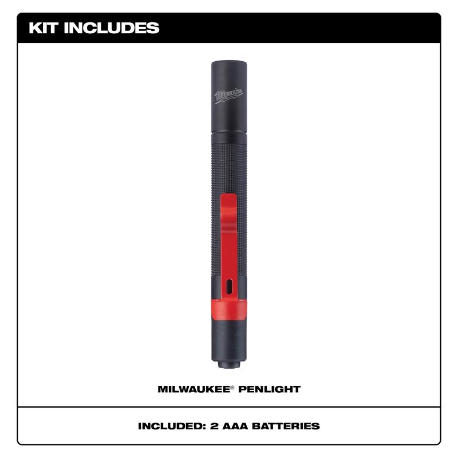 MW TRUEVIEW 100 lm Black/Red LED Pen Light AAA Battery