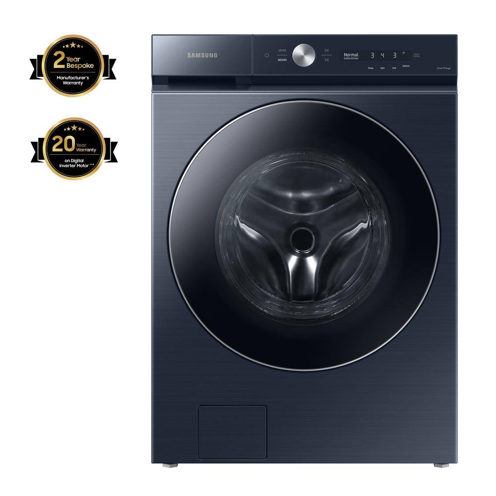  Bespoke 5.3 cu. ft. Ultra-Capacity Smart Front Load Washer in Brushed Navy with AI OptiWash and Auto Dispense WF53BB8900AD