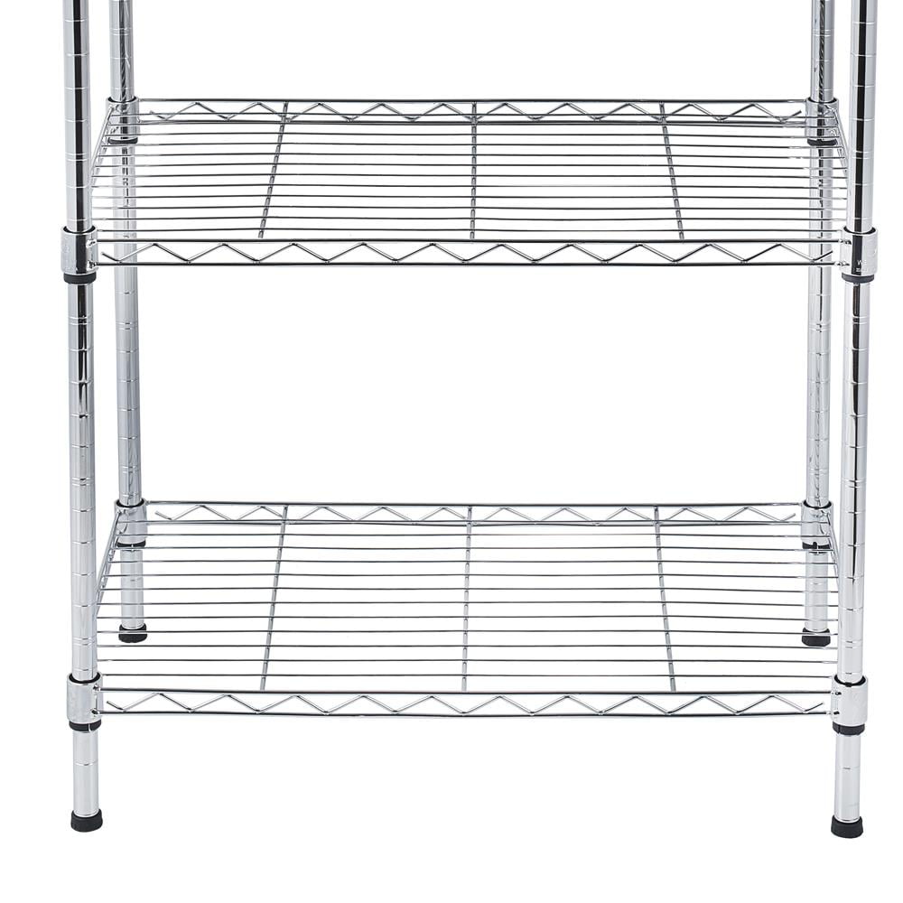 Ktaxon 55''L x 16''W x 51.5''H Storage Rack, 5-Tier Adjustable Kitchen Wire Shelving Organizer, Silver