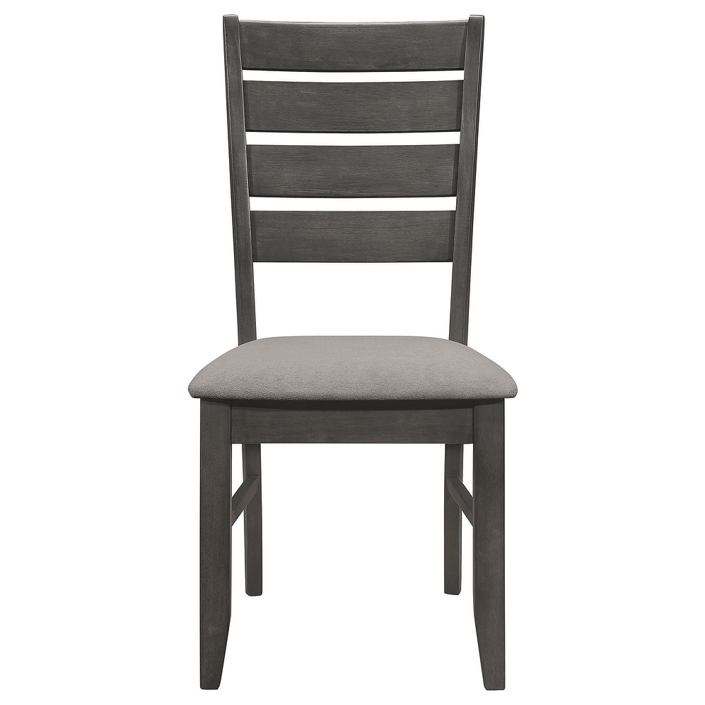 Coaster Furniture Dalila Ladder Back Side Chairs Brown And Grey (Set of 2)   19.25'' x 22.25'' x 40.25''