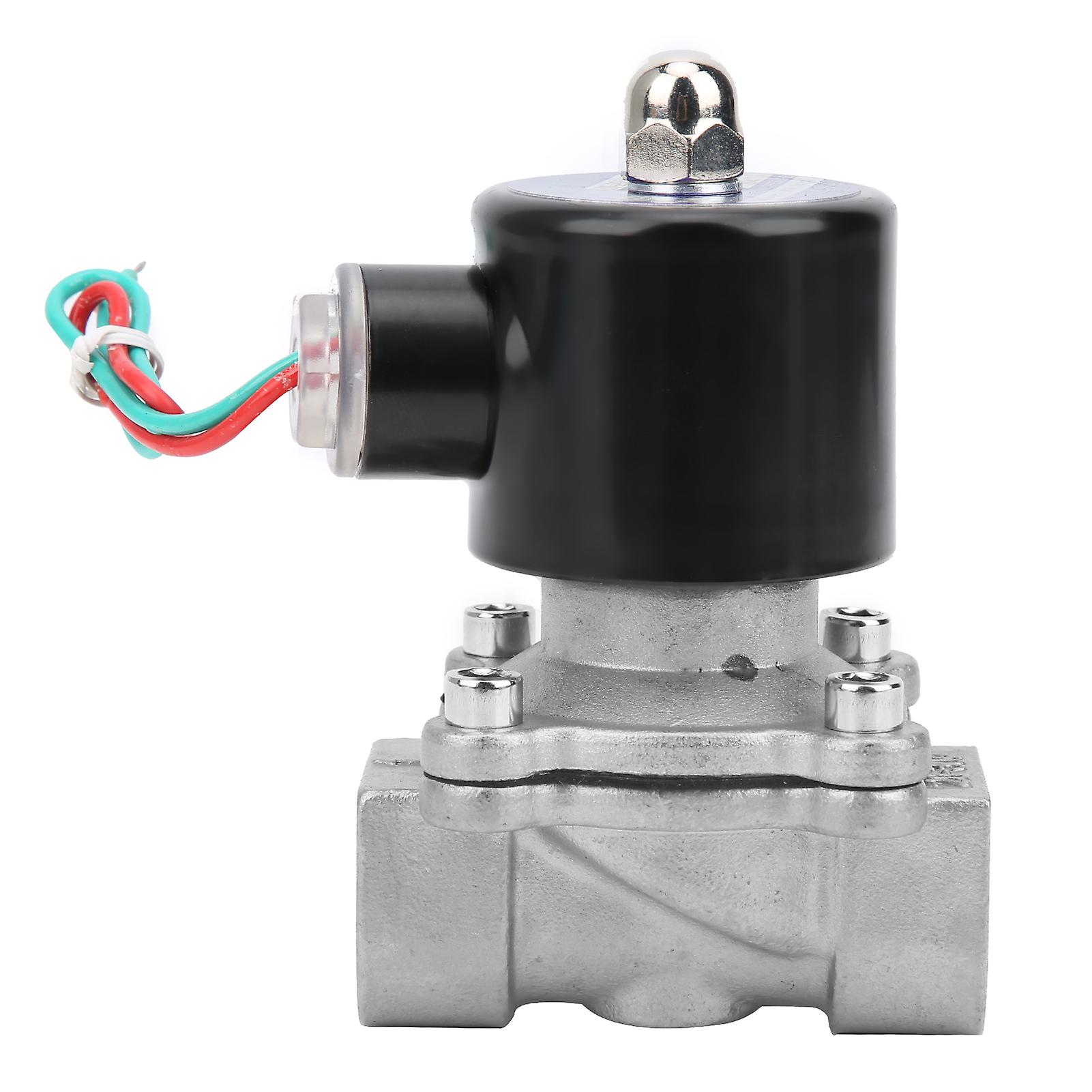 3/4in Electric Solenoid Valve 304 Stainless Steel Normally Closed Direct Action For Air Water Oilac24v