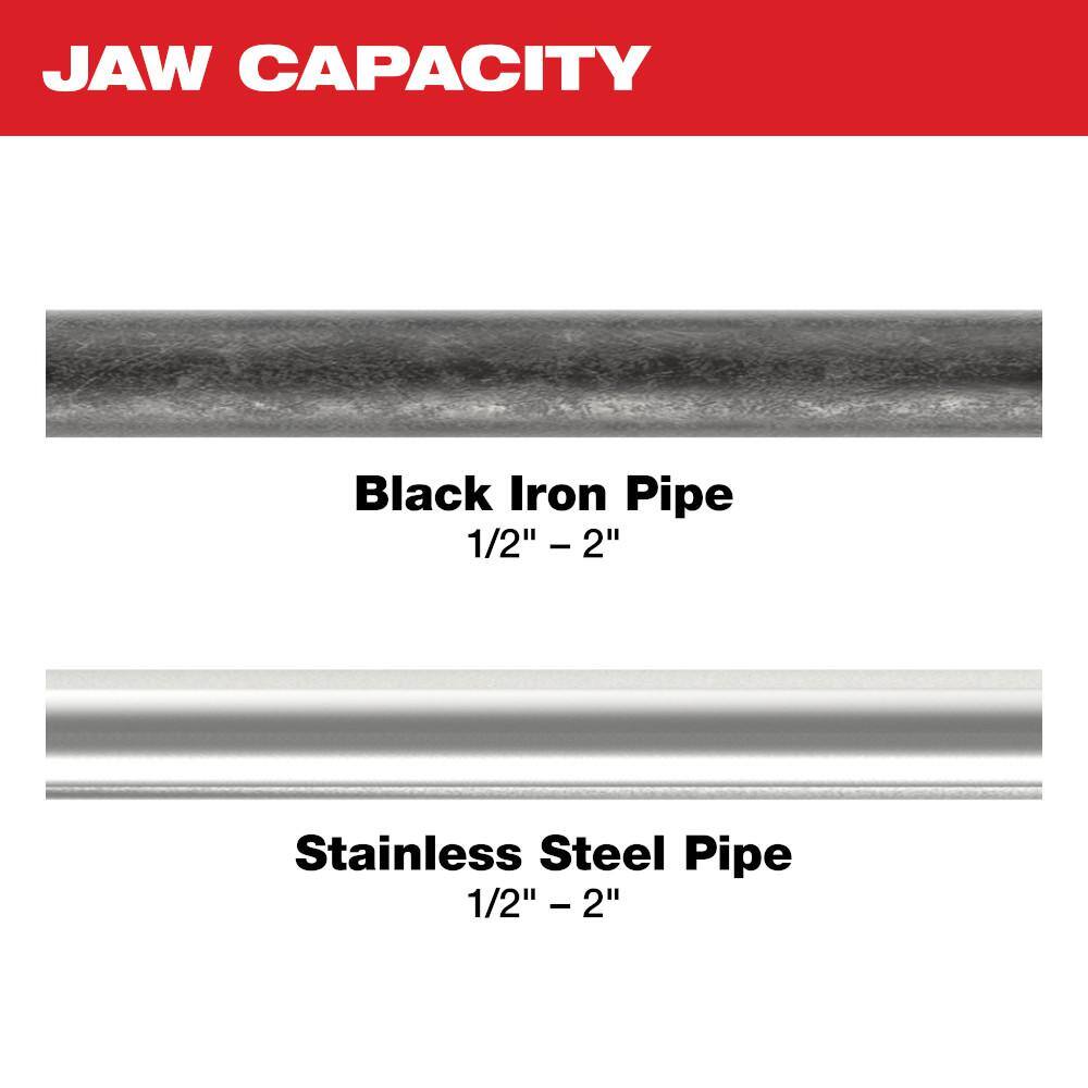 MW M18 Press Tool 12 in. - 2 in. Black Iron Press Tool Jaw Set For Viega MegaPress Fittings 49-16-2697