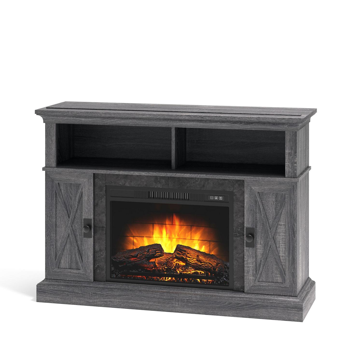 Kellum Media Fireplace Console for TVs up to 55a  48  Stand Gray  Crowdfused