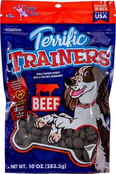 Chasing Our Tails Terrific Trainers Beef Soft and Chewy Dog Treats， 10-oz bag