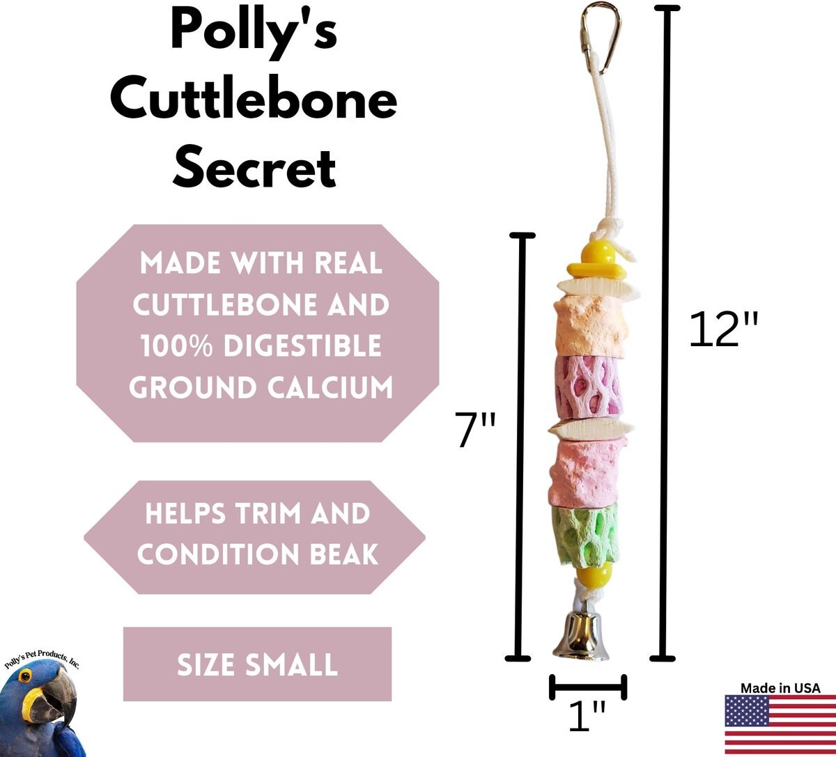 Polly's Pet Products Cuttlebone Secrets Bird Perch