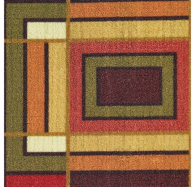 Collections Etc Elegant Color Block Rug