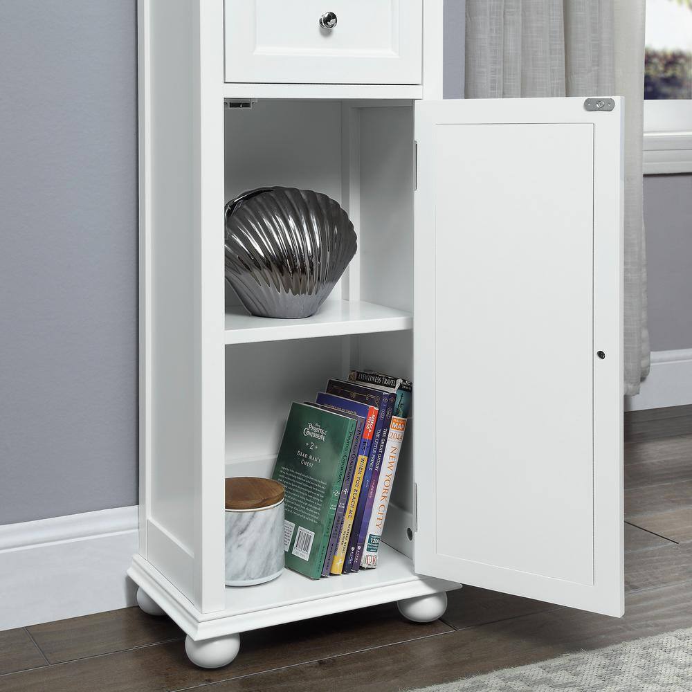 Home Decorators Collection Hampton Harbor 15 in. W x 10 in. D x 67-12 in. H Linen Cabinet in White BF-21891-WH