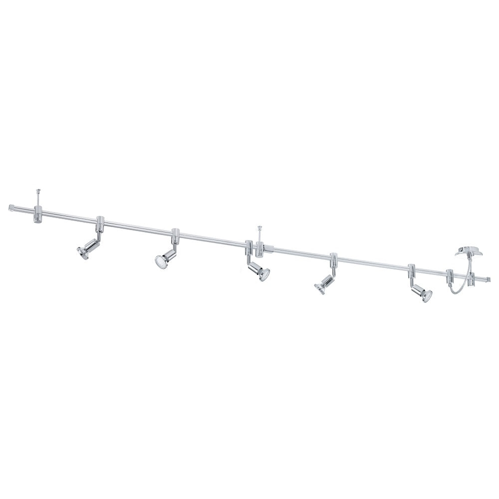 Eglo 93359 Vilanova LED Aluminium & Chrome Modern 5 Lamp Spot Light Bar System