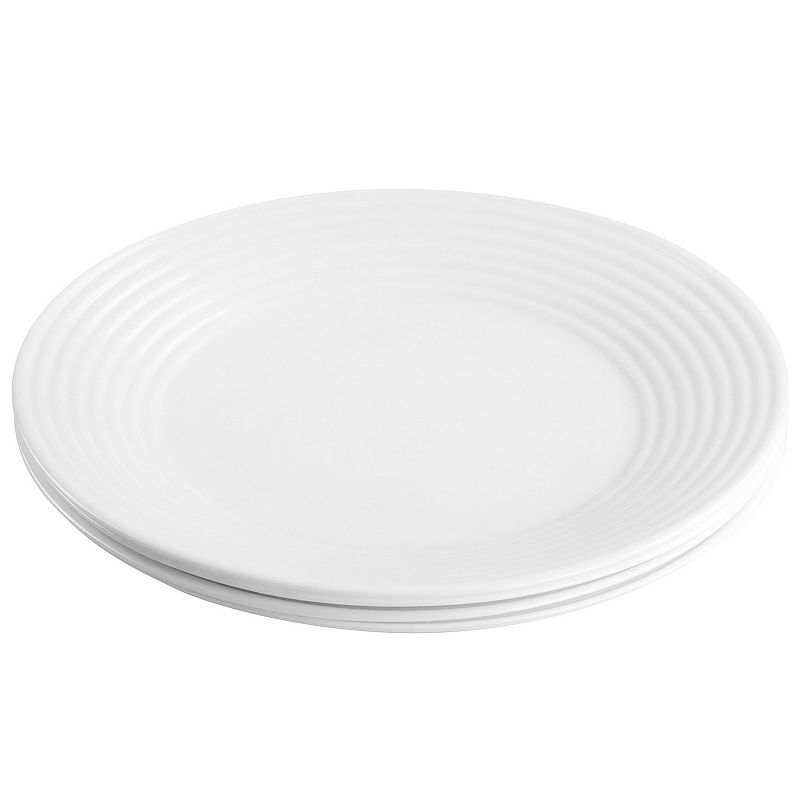 Gibson Ultra Patio 4 Piece Tempered Opal Glass Dinner Plate Set