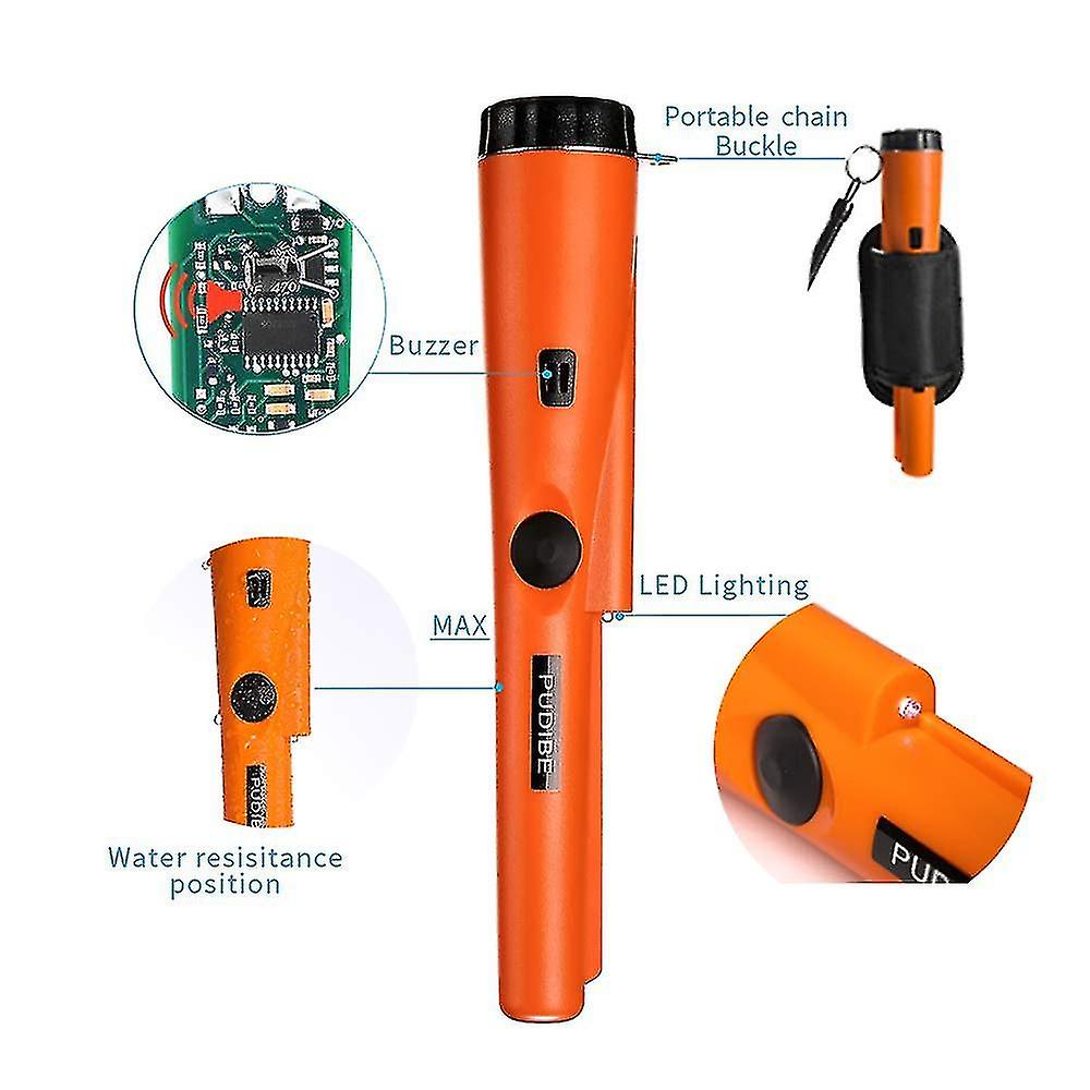 Fully Waterproof Metal Detector Pinpointer Include A 9v Battery