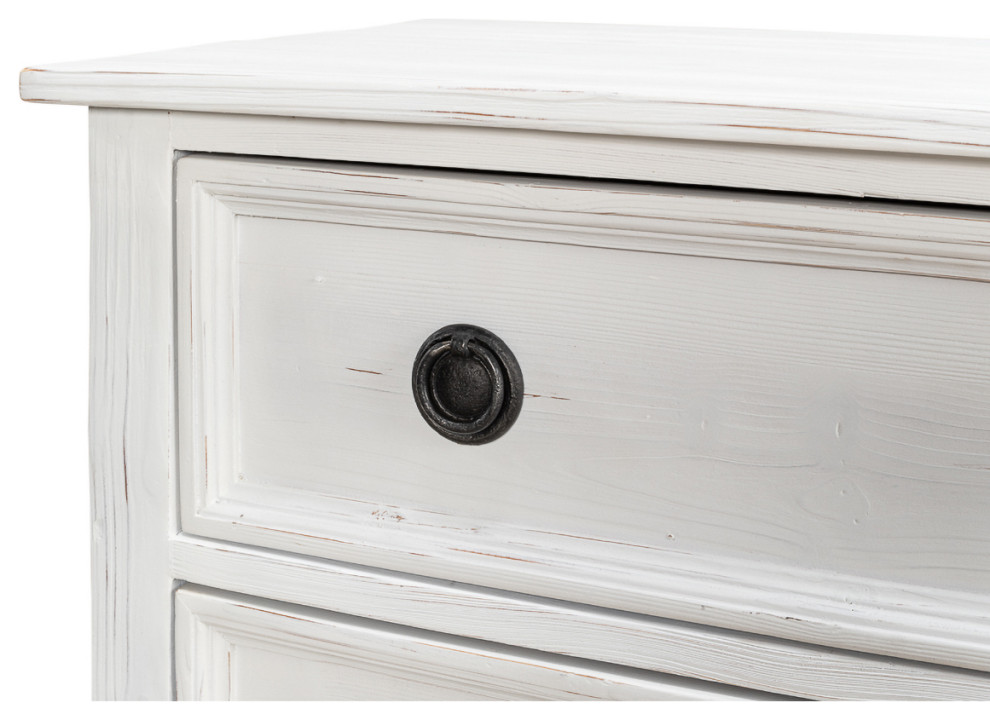 French Provincial White Painted Dresser   Farmhouse   Accent Chests And Cabinets   by English Georgian America  Houzz