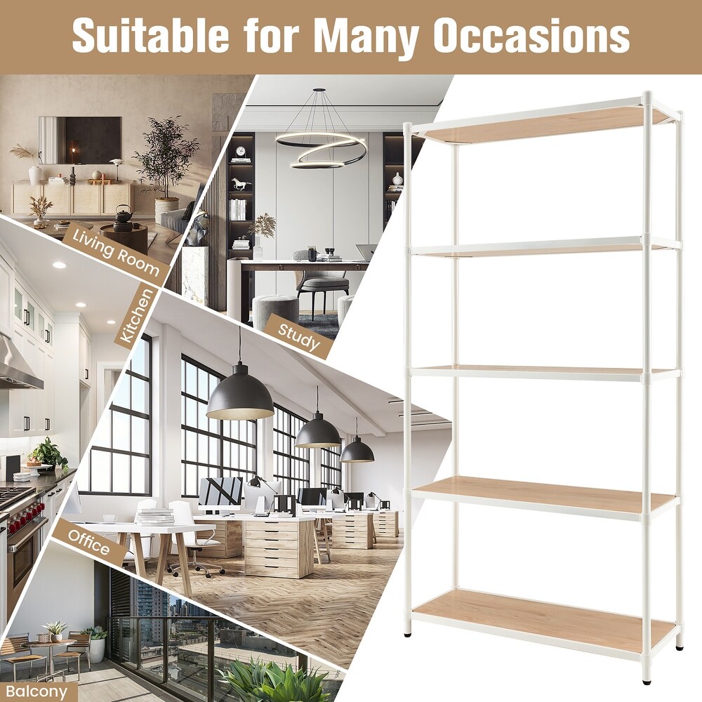 Costway 60.5'' Bookshelf5 tier Multi use   See Details