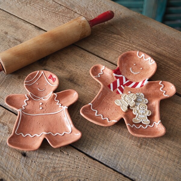 Gingerbread Gal Serving Plate: Holiday Table Accent