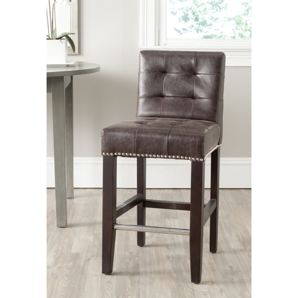 SAFAVIEH Thompson Antique Brown 26 inch Counter Stool   16.7\