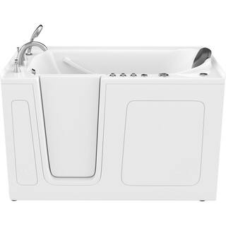 Universal Tubs Safe Premier 59.6 in. x 60 in. x 32 in. Left Drain Walk-in Air and Whirlpool Bathtub in White HD3260LWD-CP