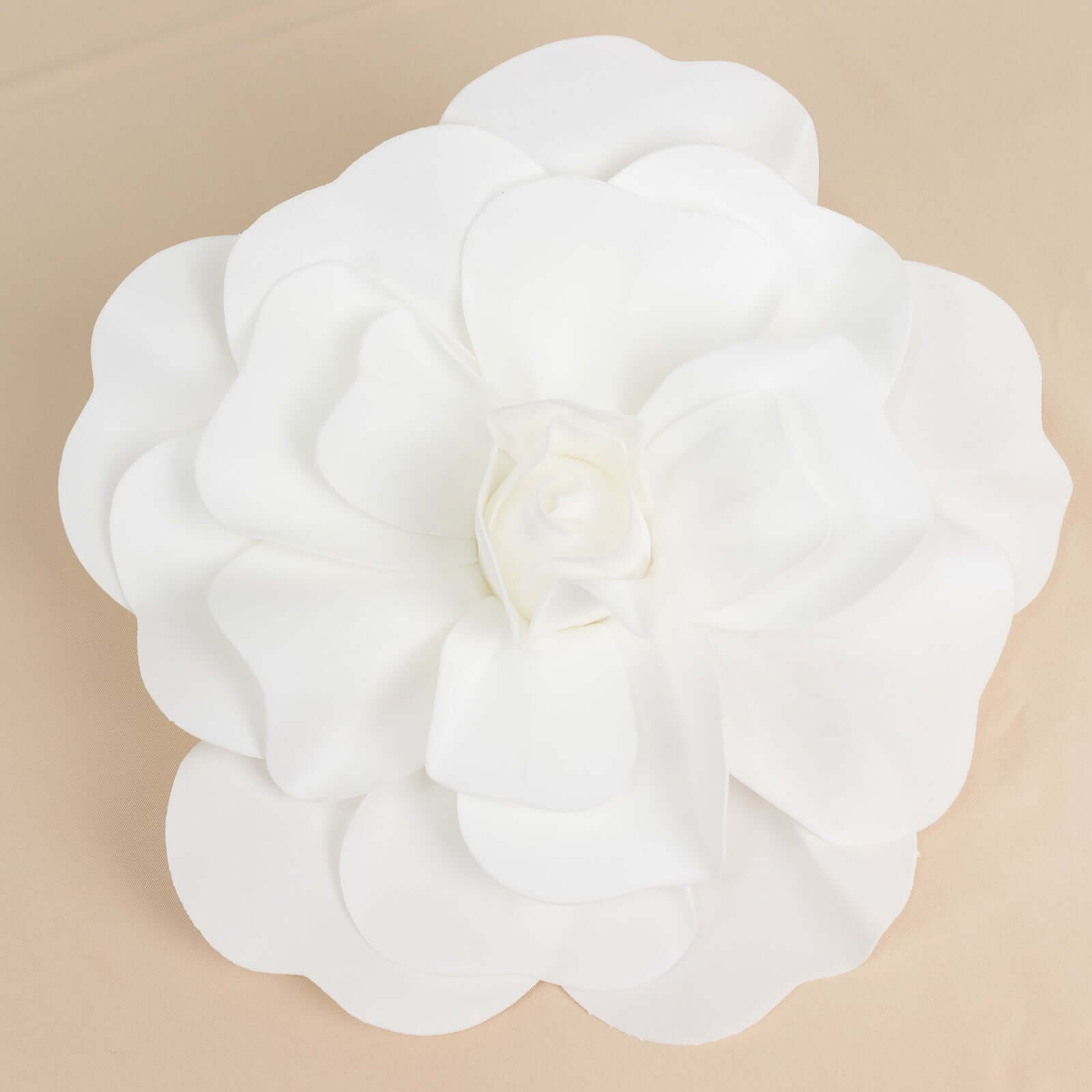 4 Pack Large White Real Touch Artificial Foam DIY Craft Roses 16