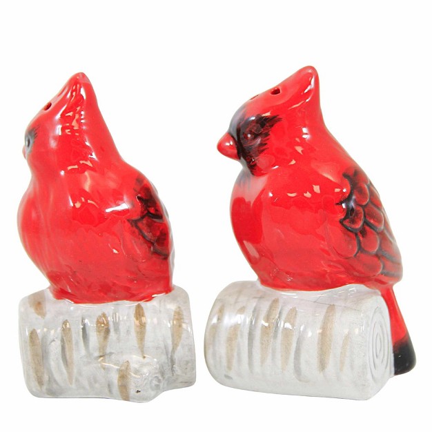 Ganz Cardinal Salt amp Pepper Set Set Of Salt amp Pepper Shakers 3 25 Inches Earthenware Mx177525 Earthenware Red