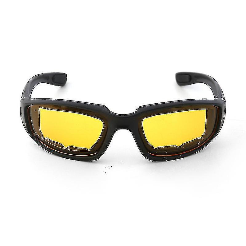 Men's And Women's Outdoor Riding Eye Protection Ski Eyes Windproof Sports Glasses Windproof Sand Bike Riding Glasses， 150mm， Yellow