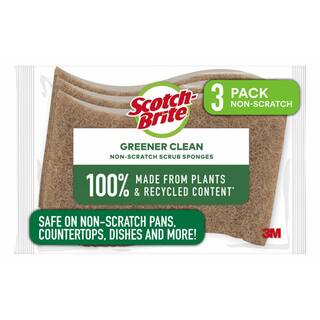 3M 6.5 in. Greener Clean Non-Scratch Scrub Sponge (3-Pack) (Case of 8) 97033