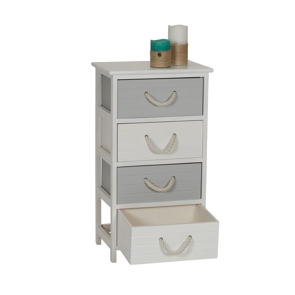 Seaside 4-Drawer Storage Side Table