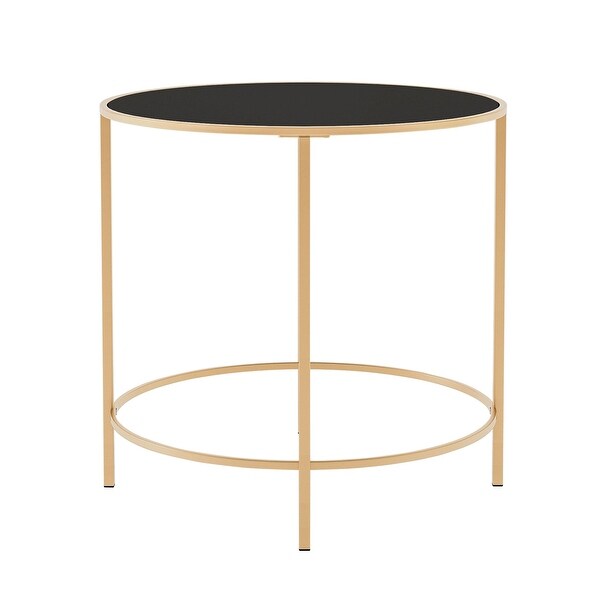 Furniture of America Llewellyn Contemporary Round 22-inch Side Table