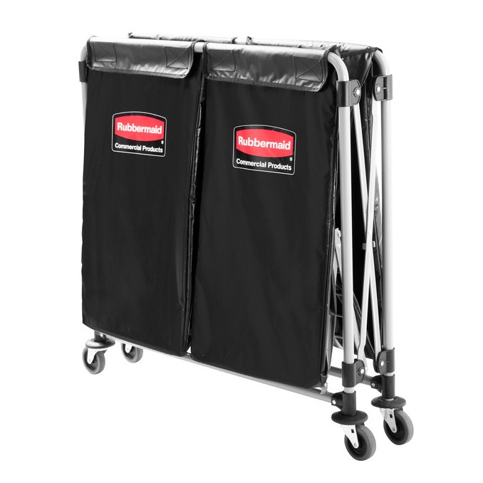 Rubbermaid 1881781 8-Bushel Two-Section Collapsible Laundry Cart