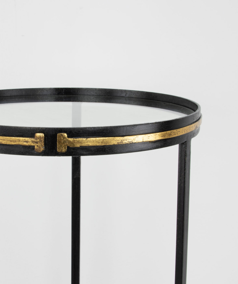 Adarsh Champagne ampGold Side Table   Contemporary   Side Tables And End Tables   by Virgil Stanis Design  Houzz