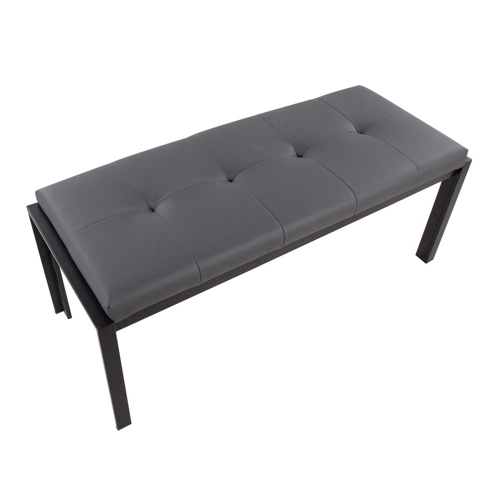 Strick   Bolton Forrest Black Upholstered Bench