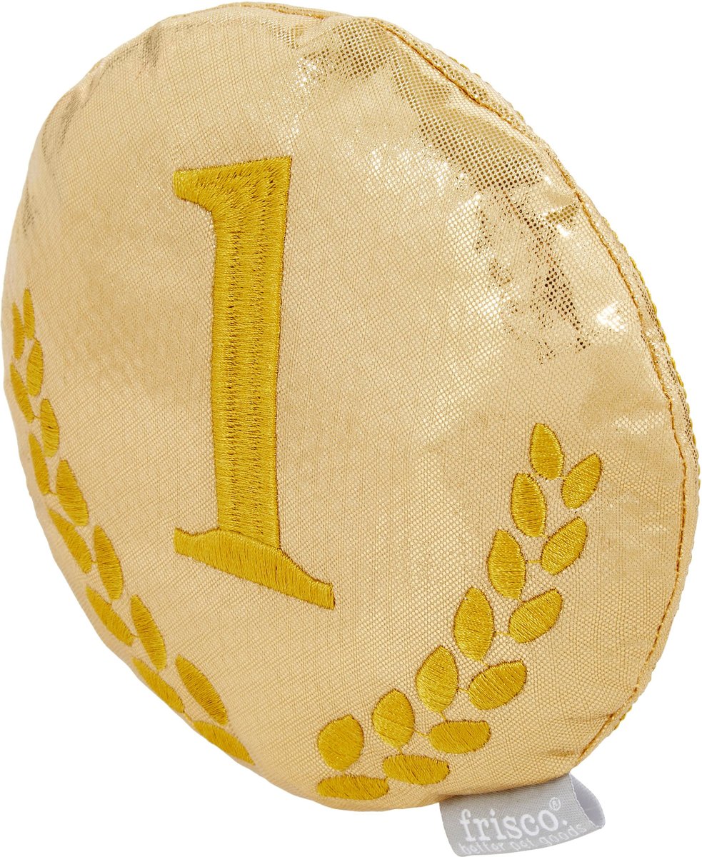 Frisco Gold Medal Round Plush Squeaky Dog Toy