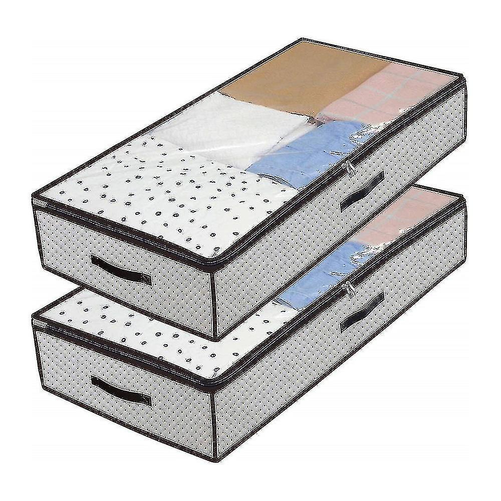 Flexible Zippered Underbed Storage Bag With Removable Dividers