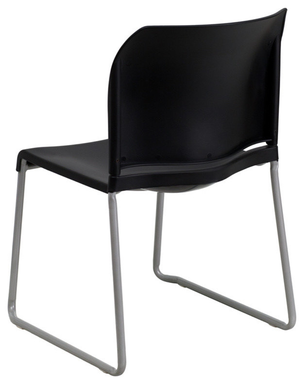 Flash Furniture Black Plastic Stack Chair   Contemporary   Dining Chairs   by Homesquare  Houzz