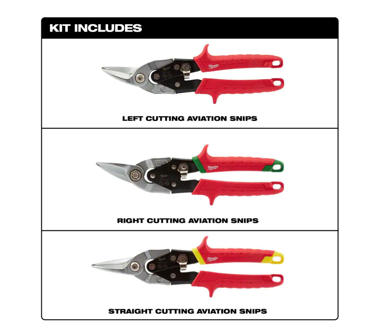 Milwaukee 48-22-8320-48-22-4533 20 in. PACKOUT Tote with Aviation Snips (3-Pack)